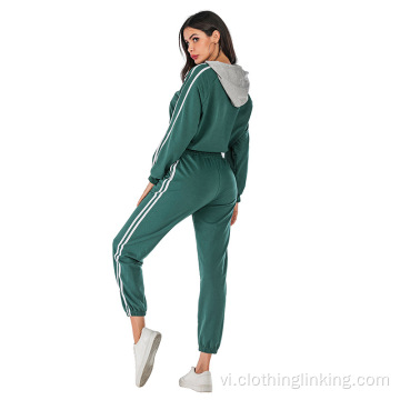 Áo thể thao hai mảnh giản dị áo hoodie và LongPants